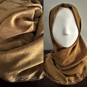 Soft Silk Scarves - Emirati - Gold