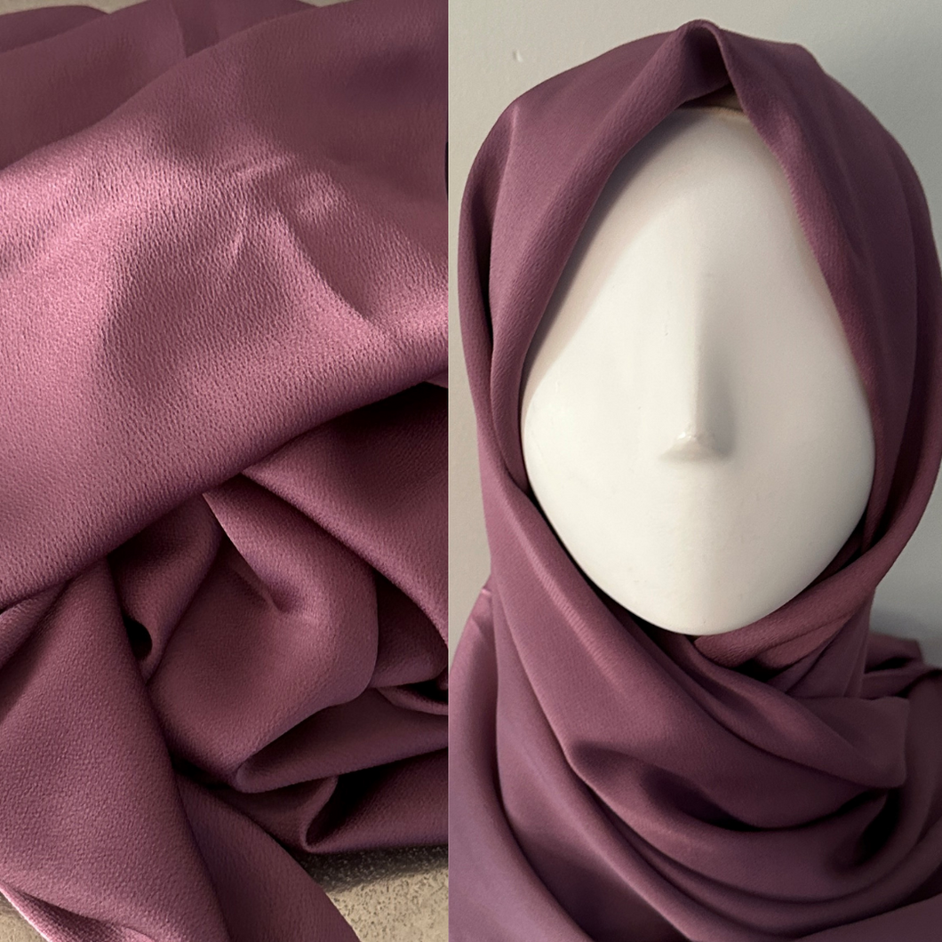 Satin Scarves- Textured- Purple