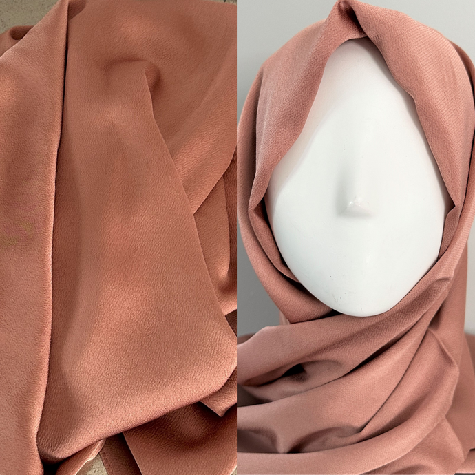 Satin Scarves - Textured- Peach