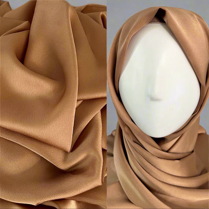 Foulards en Satin - Texturé - Caramel