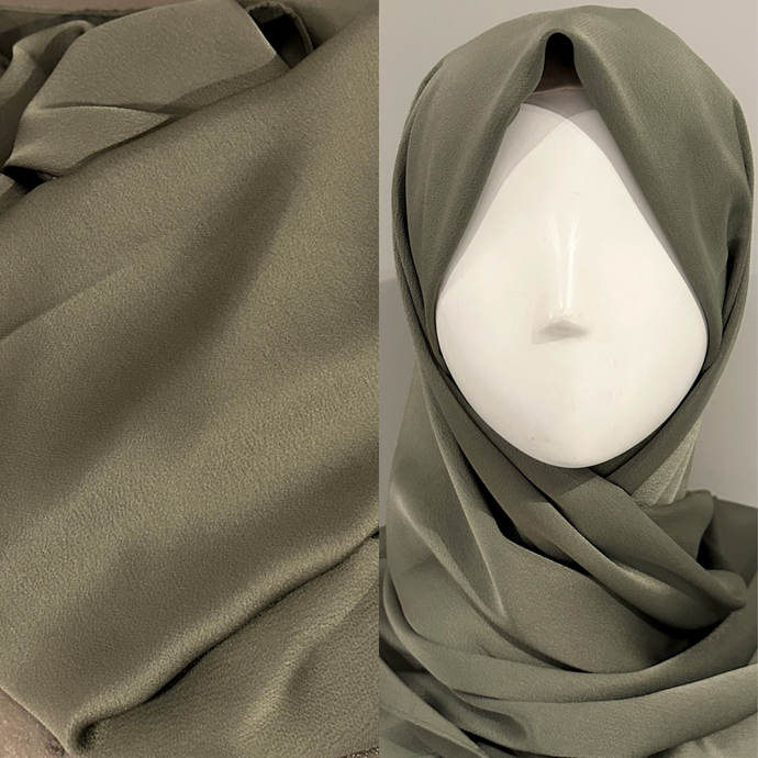 Satin Scarves - Textured - Sage Green