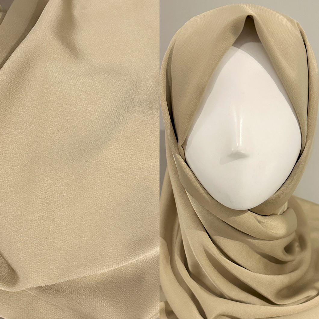 Satin Scarves- Textured- Pale Chartreuse