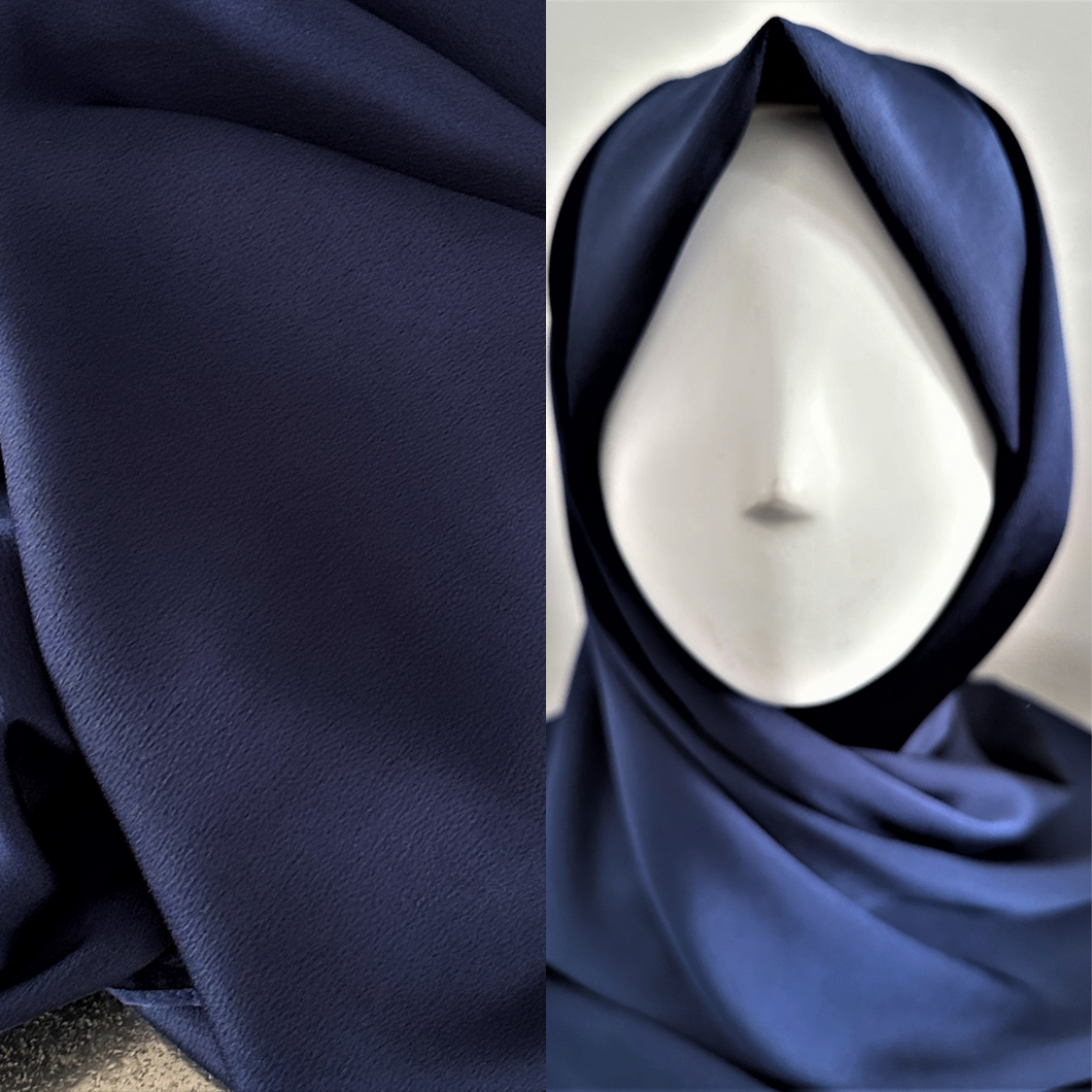Satin Scarves - Textured- Royal Blue