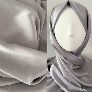 Satin Scarves- Textured- Silver