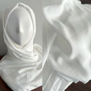 Full Coverage Scarves - Soft Crepe- Ivory