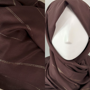 Viscose Scarves- Lines- Brown