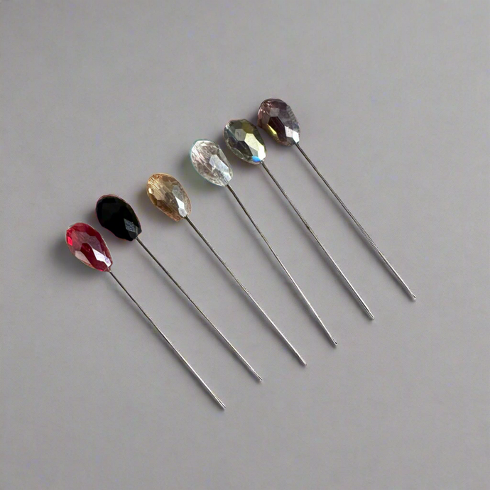 Crystal Top Scarf Pins