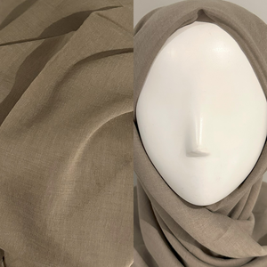 Natural/Poly Blend Scarves- Organic- Seed Green