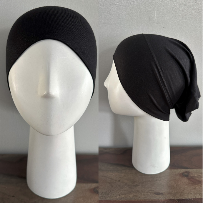 قبعات تحتية - نمط أنبوبي - أسود