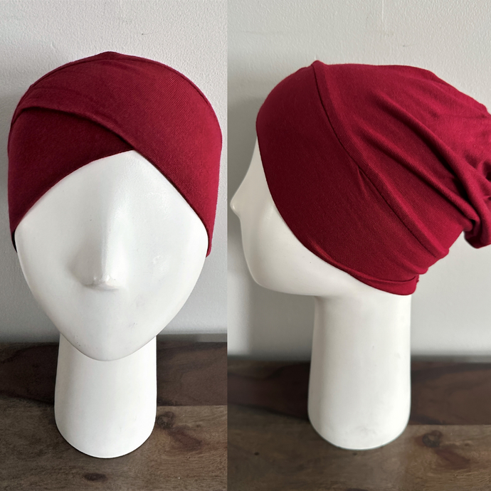 Cross Front Bonnets - Red