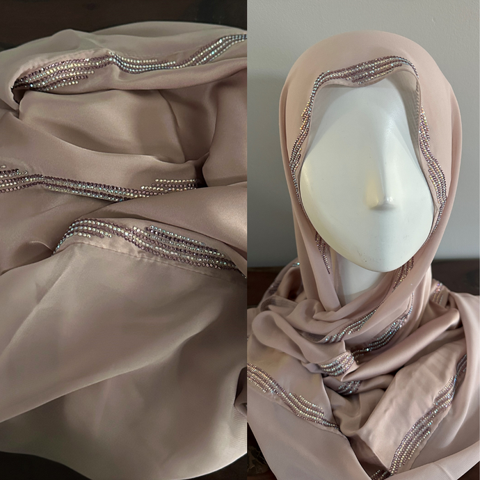 Foulards en mousseline Crystal Waves - Mauve pâle