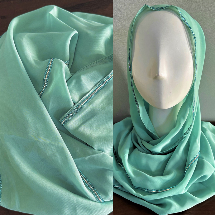 Foulards en Mousseline Crystal - Vert Jade