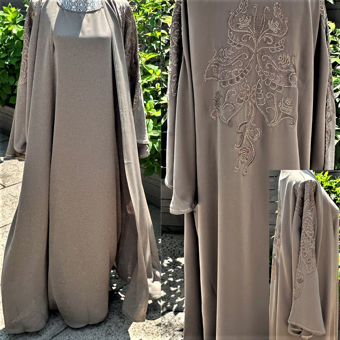 Abaya 2 Piece Set - Ruya- Moss Green