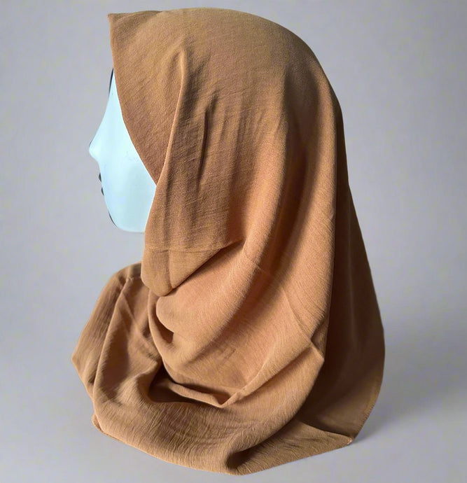 Light Crinkle Scarves - Caramel