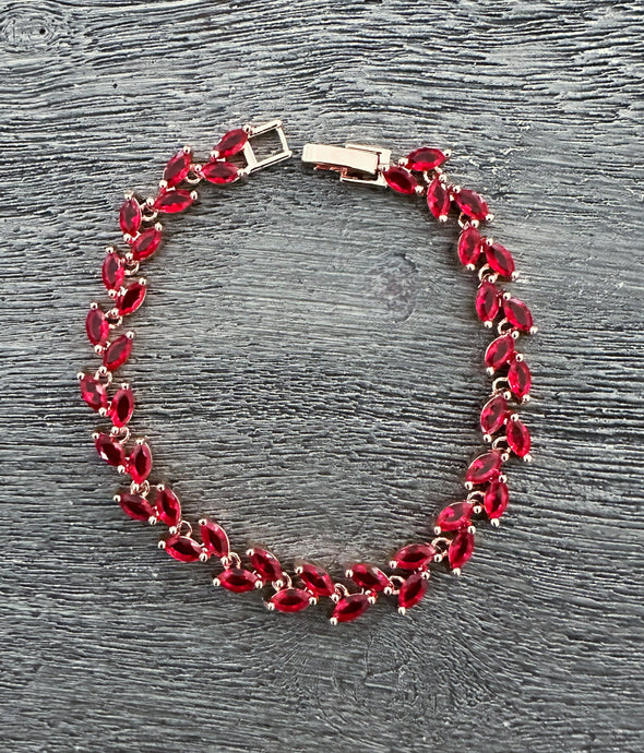 Bracelets- Red Zirconia