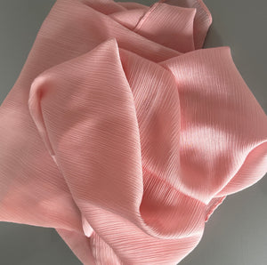 Crinkle Scarves- Silk- Pink