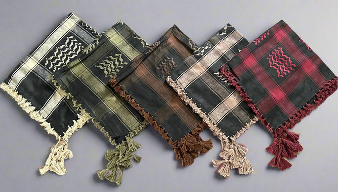 Keffiyeh Scarves- Black/Mixed Colors