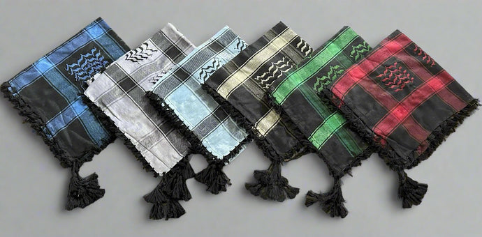 Keffiyeh Scarves- Black/Mixed Colors