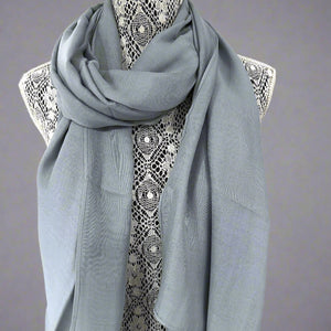 Modal Scarves- Silver Blue