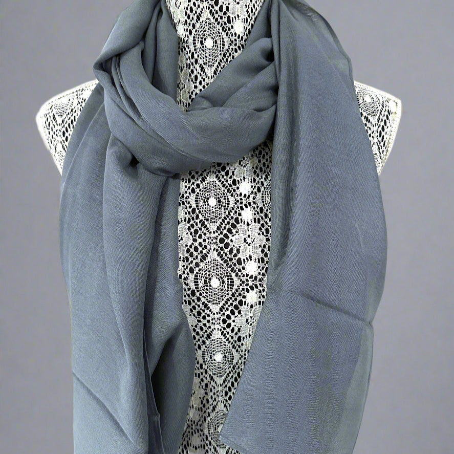Modal Scarves- Grey Blue