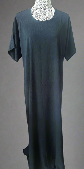 Slip Dresses - Short Sleeves- Dark Teal