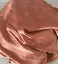 Load image into Gallery viewer, Crinkle Scarves- Silk- Fuzzy Peach