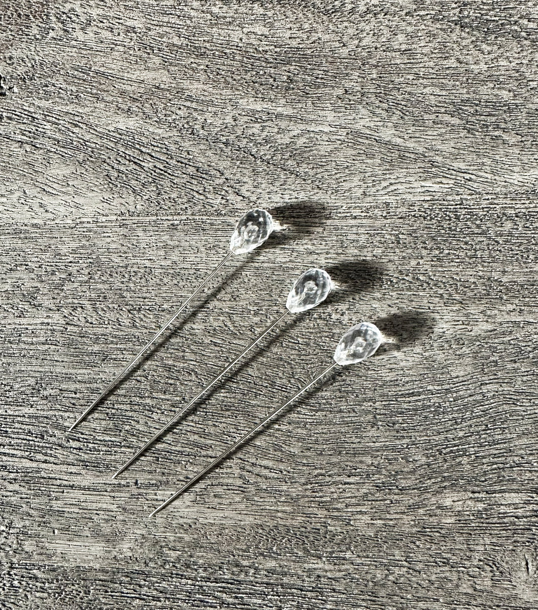 Clear Top Scarf Pins