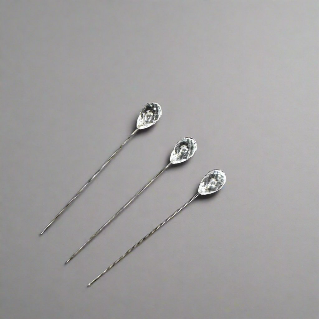 Clear Top Scarf Pins