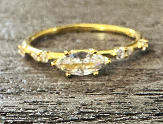 Gold Plated Rings-Crystal