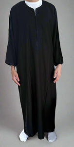 Luxurious Moroccan Thobes -Fez- Black