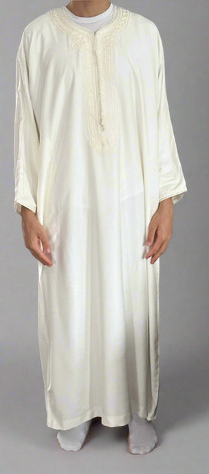 Luxurious Moroccan Thobes - Fez- Cream