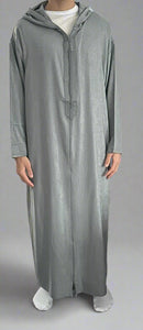 Luxurious Hooded Moroccan Jellabas- Essaouira- Grey