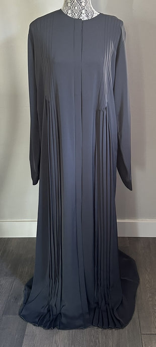 Premium Abayas - Pleated- Charcoal Grey