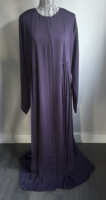 Premium Abayas- Pleated- Purple