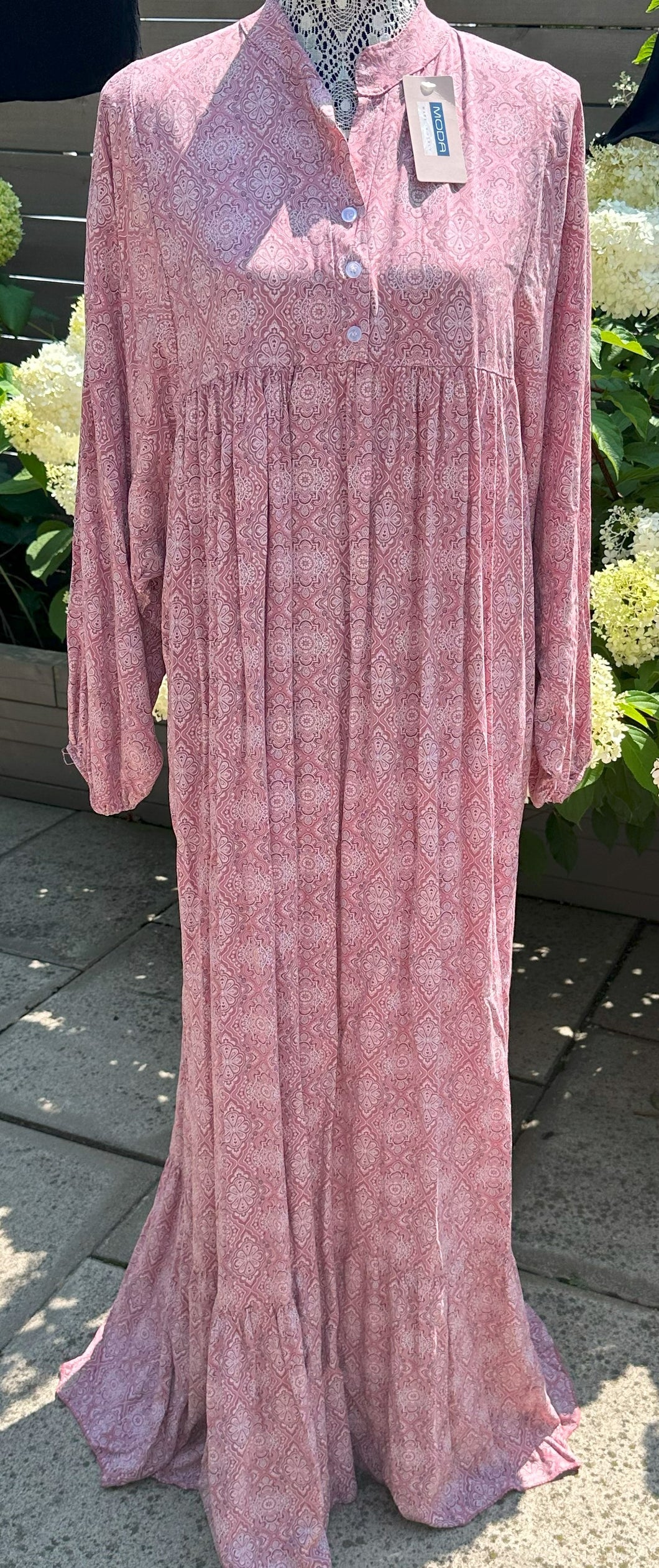 Robes en coton- Été Casual- Rose