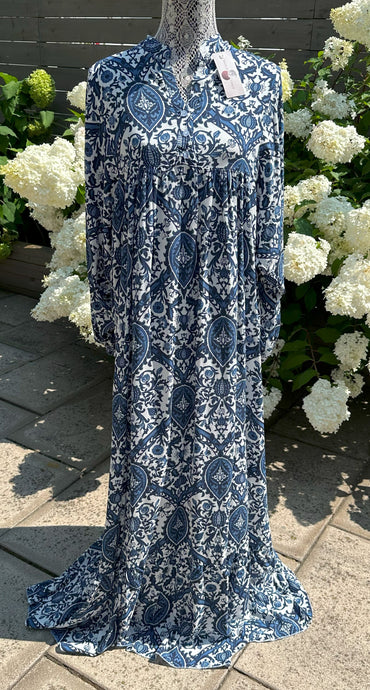 Robes en coton - Été Casual - Bleu foncé