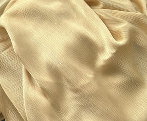 Crinkle Scarves- Silk- Butter Yellow