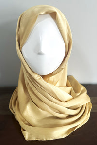 Crinkle Scarves- Silk- Butter Yellow