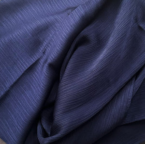 Crinkle Scarves - Silk- Navy Blue