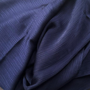 Crinkle Scarves - Silk- Navy Blue