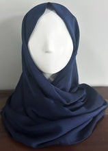 Load image into Gallery viewer, Crinkle Scarves - Silk- Navy Blue