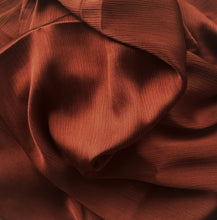 Load image into Gallery viewer, Crinkle Scarves- Silk- Dark Rust