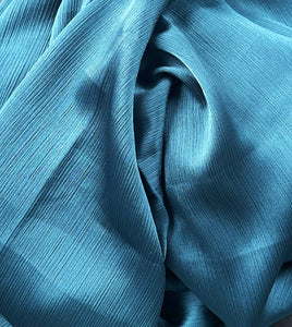 Crinkle Scarves - Silk- Blue Teal
