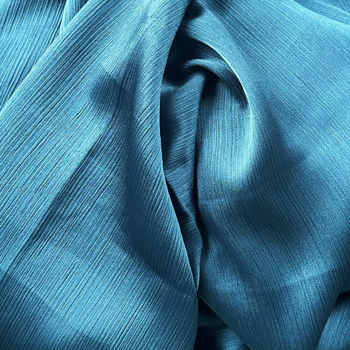 Foulards froissés - Soie - Bleu Sarcelle