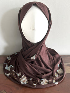 Maxi Scarves- Jersey - Brown
