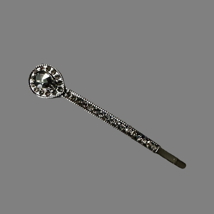 Oynx Crystal Hair Slides