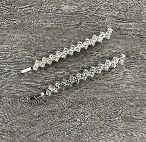 Crystal Clip Pins- Zigzag