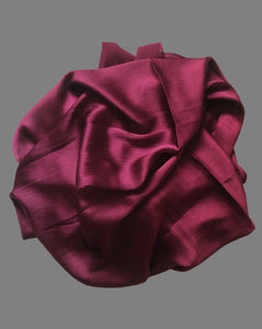 Polyester Crinkle Scarves - Deep Garnet