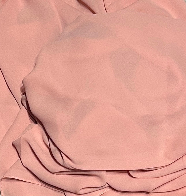 Chiffon/Crepe Scarves- Melinda- Salmon Pink