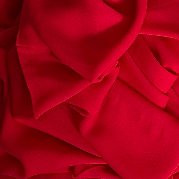Chiffon/Crepe Scarves- Melinda- Red